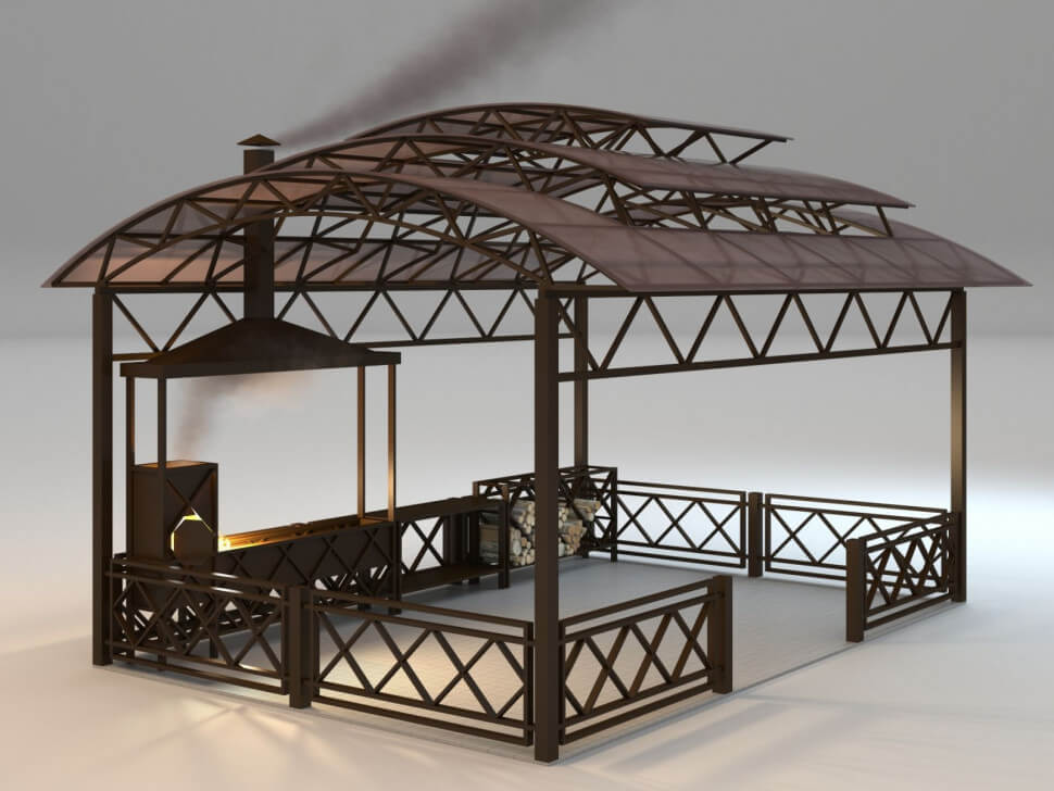 Маф беседка с мангалом - Aresmet Маф беседка с мангалом - Aresmet