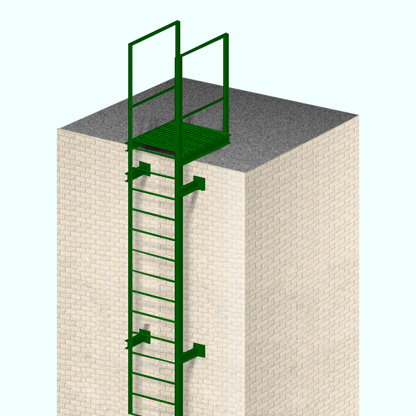 Вертикальная лестница без ограждений
