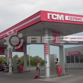 Навес для АЗС из металлоконструкций - 5