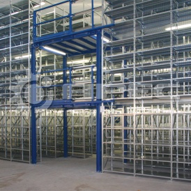 Фронтальные стеллажи с мезонинной системой хранения - 9