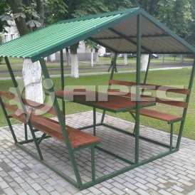 Беседка из металлических труб - 4