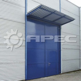 Металлические гаражные распашные ворота - 15