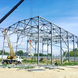 Монтаж металлических фермы из профильной трубы - 9