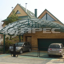 Навес из поликарбоната для машины- 10