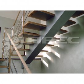 Лестница на одном металлическом косоуре - 9