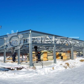 Монтаж типового свинарника