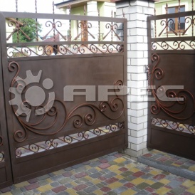 Сварные ворота с элементами ковки - 6