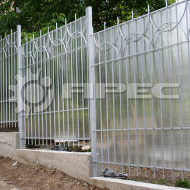 Забор из поликарбоната на металлическом каркасе - 4