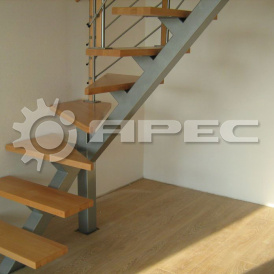 Лестница на металлическом косоуре - 2